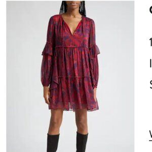 Cinq à Sept Livie Floral Long Sleeve Shift Minidress